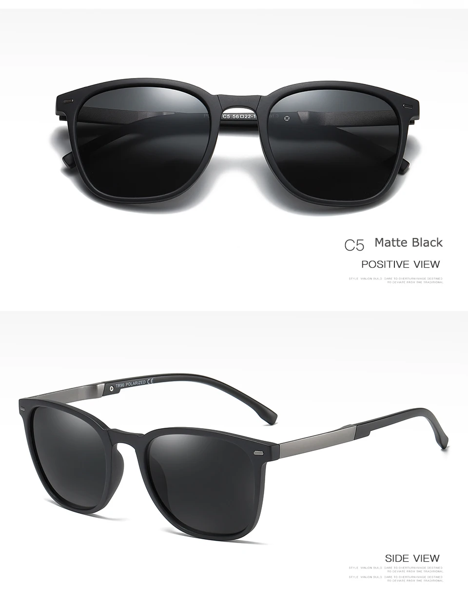 Ruosyling гибкие солнцезащитные очки матовые УФ 400 поляризационные мужские солнцезащитные очки TR сверхлегкие матовые черные Ретро темные очки люксовый бренд