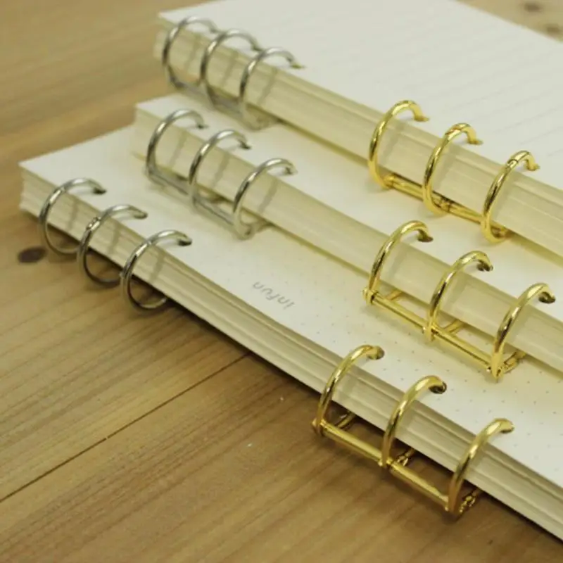 

1piece 3 Ring Loose-leaf Storage Ring Metal A5 / A6 Album Album Photo Loose-leaf Scrapbook Craft Loose-leaf Stationery Clip M4Q8