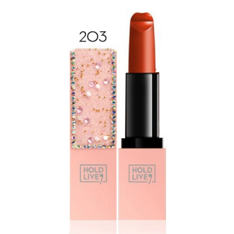 8 Colors Shimmer Matte Lipstick Long-lasting Easy To Color Non-stick Cup Moisturizing Lipstick Cosmetic - Цвет: 203