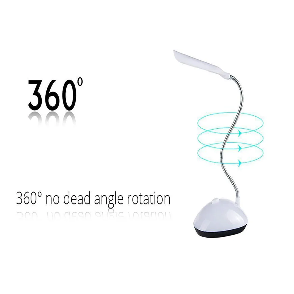 Luz Nocturna giratoria de 360 grados, lámpara LED de mesa con batería