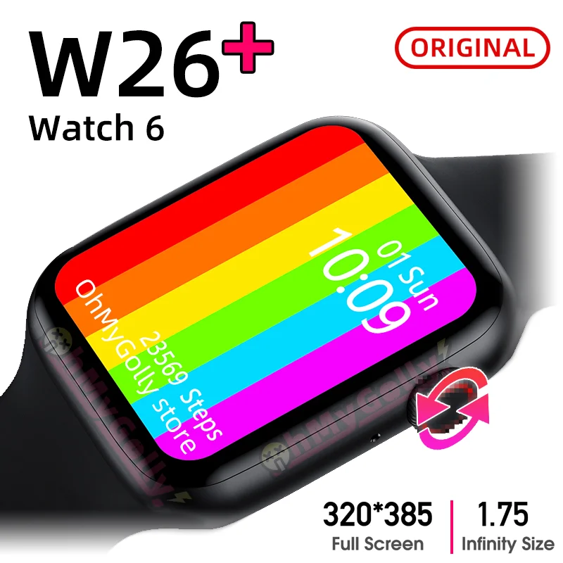 Часы Smartwatch IWO W26 + pro часы 6 Bluetooth Смарт термометр сердечного ритма Температура PK 13