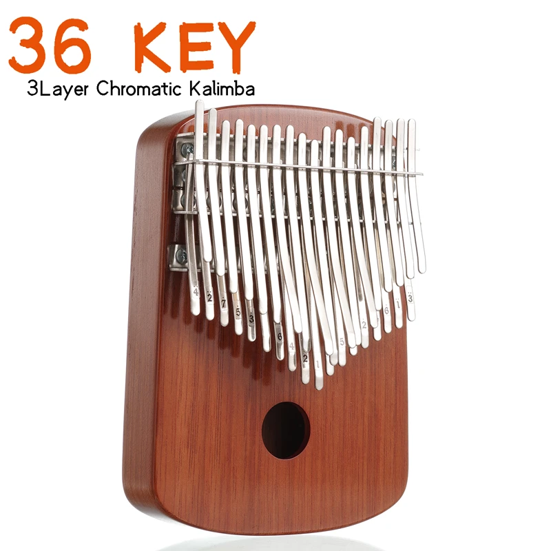 Tiga Tingkat Chromatic Kalimba 36 Kunci Semitone Weighing ...