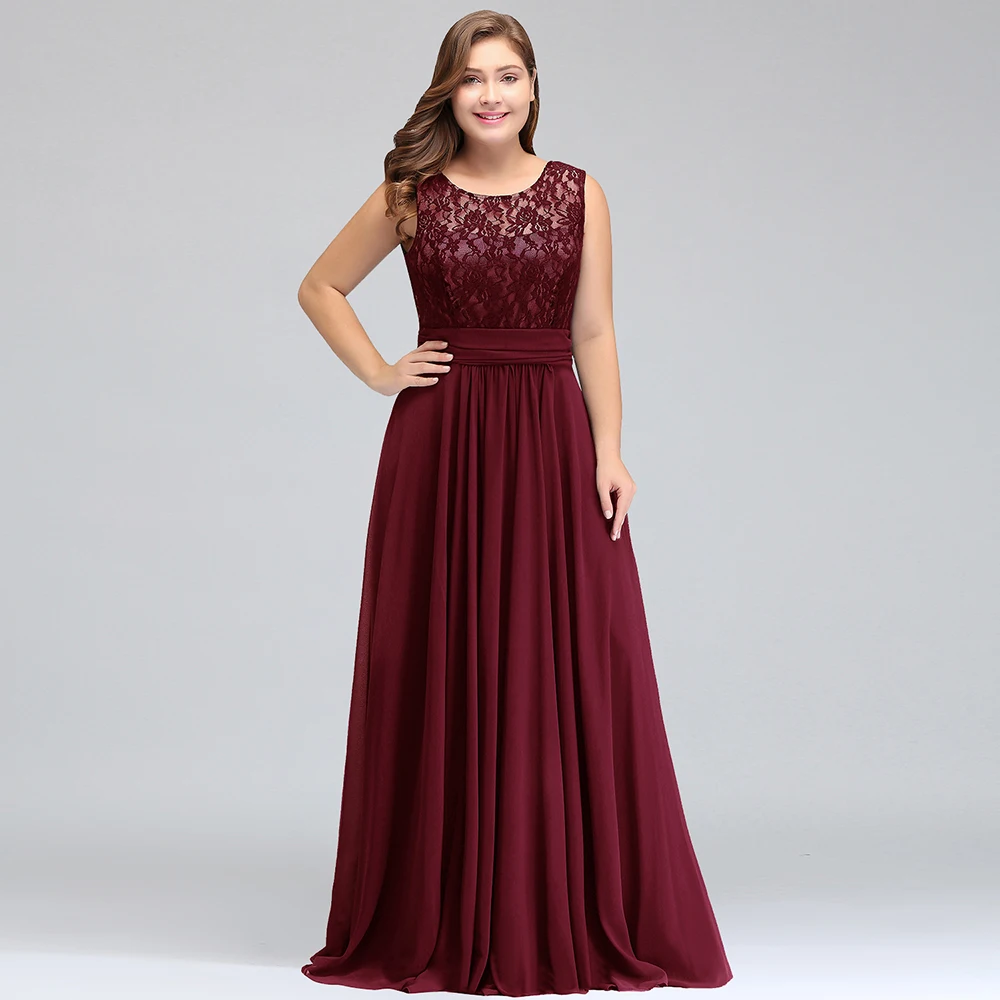 

Blue Plus Size Bridesmaid Dresses Long V-back Sleeveless Prom Robe de soiree A-line Birthday Gift Women