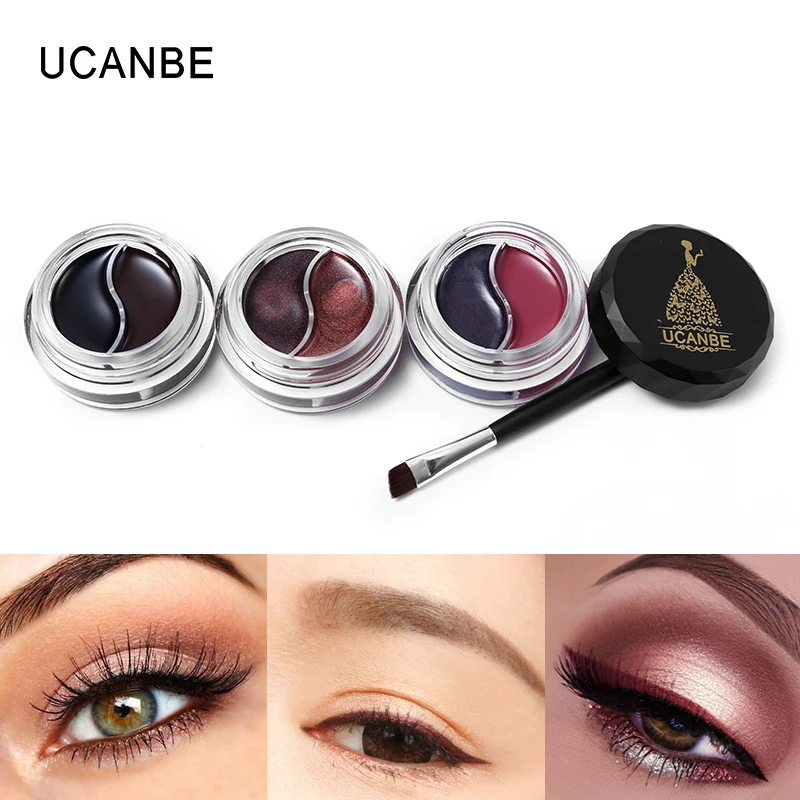2 в 1 водостойкая гелевая подводка для глаз 3 цвета|brand eye liner|eye linereye liner waterproof |