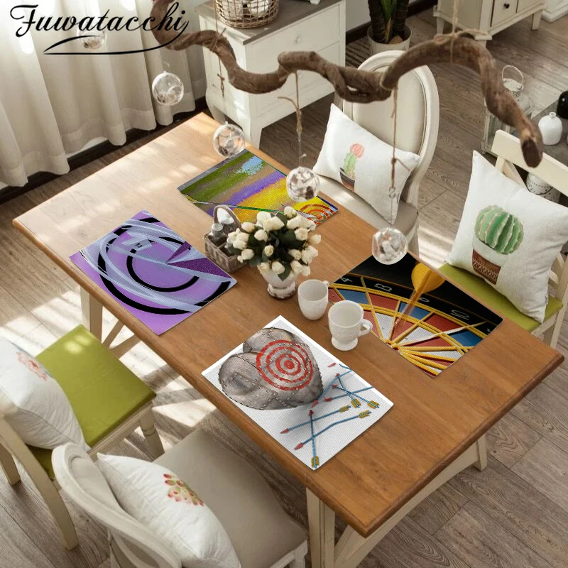 

Fuwatacchi Colorful Placemat Drink Coasters Heat-insulated Tableware Decor Kitchen Dinning Bowl Dish Waterproof Pad Table Napkin