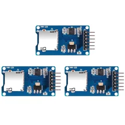 Module de carte Micro SD avec Conversion de niveau de puce pour Arduino, lecteur adaptateur de carte SDHC TF 3 pièces 