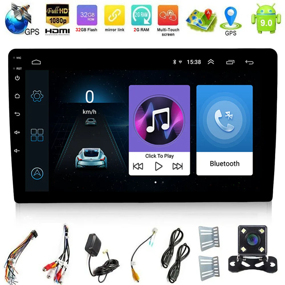 

10.1" Universal Car Multimedia Player Android 9.1 2 Din Car Radio Auto Stereo GPS Navigation Audio Mirrorlink MP5 Player