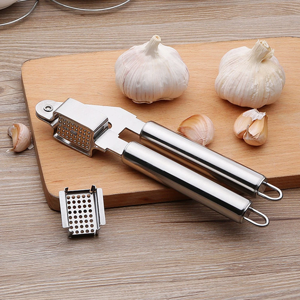 

Useful Garlic Press Stainless Steel Multi function Ginger Presser Crusher Chopper Peeler Cutter Mincer Kitchen Gadgets