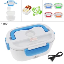 110V 1.5L Разделение типа Портативный Еда теплее отопление держать Электрический Коробки для обедов с ложкой/США кабель для зарядки