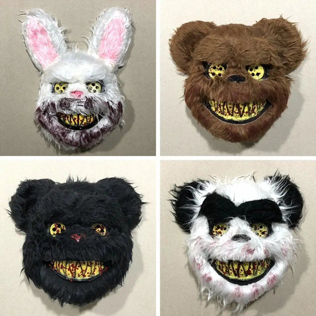 

Halloween Scary Bloody Latex Animal Wolf Head With Hair Mask Fancy Dress Costume Party Horror Mask Adult/Kids
