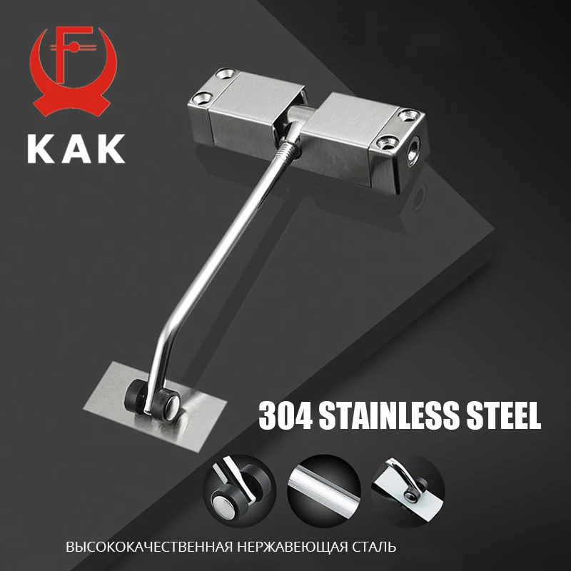 Stainless Steel Automatic Door Closer Adjustable Speed Door Closing Device 40KG Black Gold Furniture Hardware