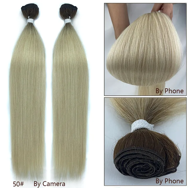 Bone Straight Hair Bundles Extensions Ombre Hair Bundles 28-36Inch Super Long Hair Synthetic Straight Hair Full to End 50