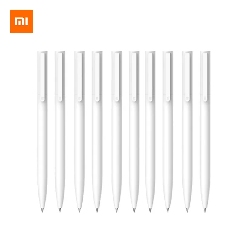 Ручка гелевая Xiaomi Mijia 0 5 мм белая гладкая швейцарская сменная 10 шт.|mikuni| |