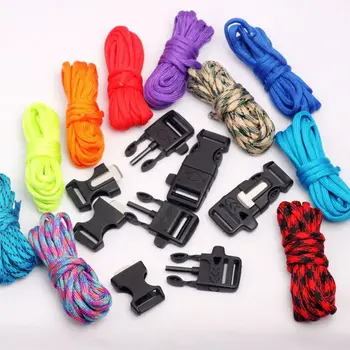 

1 Set Paracord Bracelet Kit Parachute Cord DIY Weaving Craft Tool Kit with Buckles Survival Paracord Combo Crafting Kit