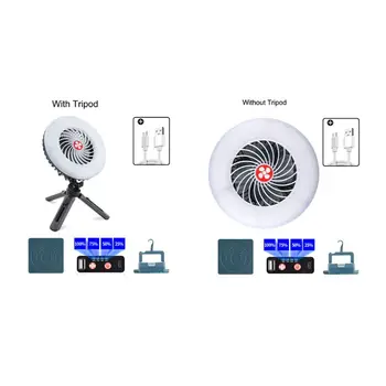 

3in1 USB Rechargeable Hanging Fan Tent LED Light Lamp Mobile USB Charger for Outdoor Camping Hiking Fishing Home Office