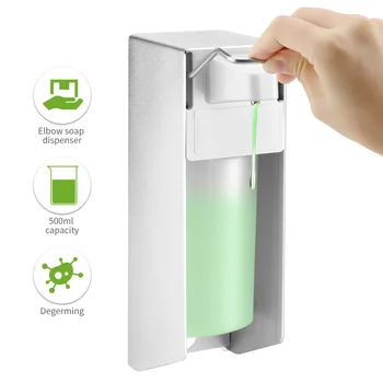 

500ml Soap Dispenser Seifenspender Manual Elbow Spraying Soap Dispenser Pump Wall-Mounted Sanitizer Dispenser Seifenspender Wand
