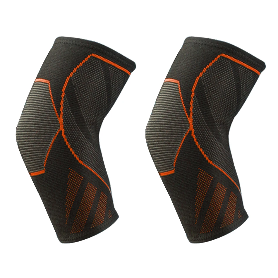 WorthWhile, 1 шт., компрессионные налокотники для поддержки, эластичный бандаж для мужчин и женщин, для баскетбола, волейбола, фитнеса, защитные рукава - Цвет: 2 Pieces Orange