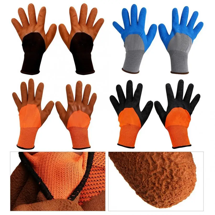 Защитные перчатки с поролоновым покрытием защитные дышащие нейлоновые безопасные рабочие Нескользящие водонепроницаемые перчатки