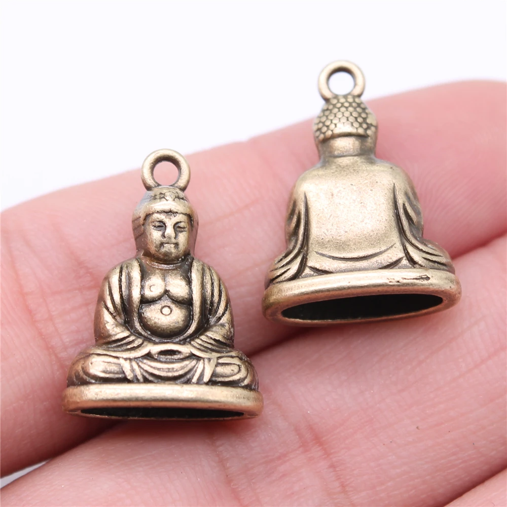 

10pcs Charms 22x16mm Buddha Statue Charms Pendant Antique Bronze Plated For Jewelry Making DIY Jewelry Components