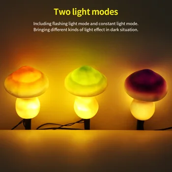 

9leds Solar Energy Mushroom String Light Lamp Mushroom Lamp Waterproof LED Night Lights With Box For Garden Party Decoration