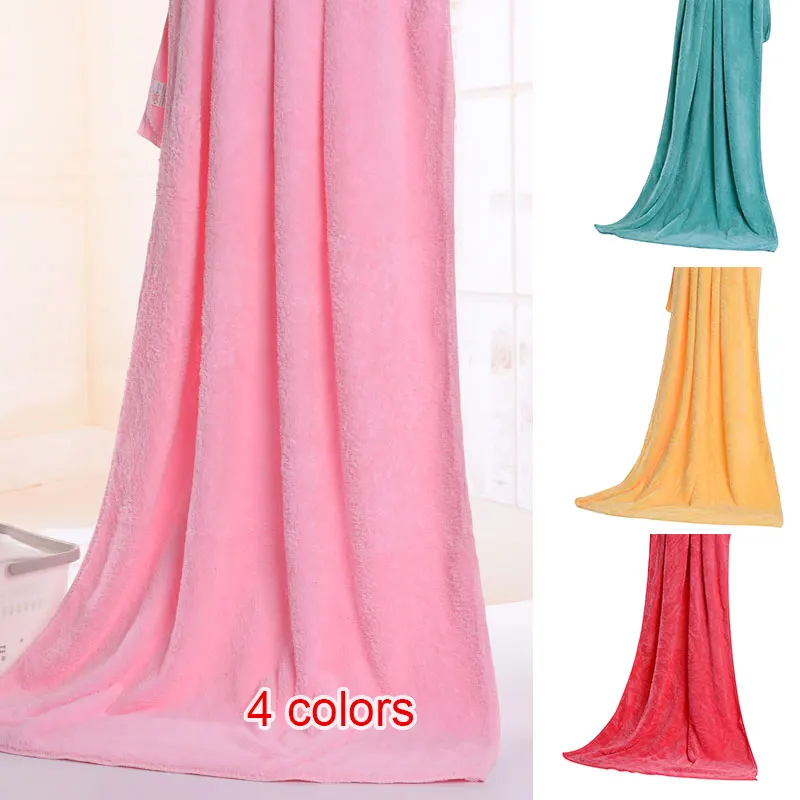 Towel 4 Colors Washcloth Sleep Shower Home Accessory 70 X 140cm Soft Bath Warm Cleaning Cotton Towel