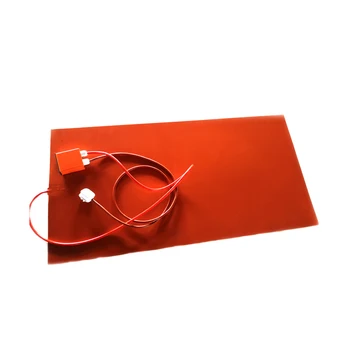 

230V 1750W 500*1000*1.5mm Silicone Rubber Heater for machine digital thermostat on wire 3000mm lead wire