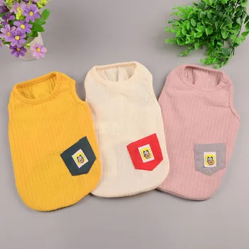 

2020 Spring and Summer Newest Style Dog Clothes with Pocket Cool Vest Small Dog Clothes Three Colors Pet Clothing