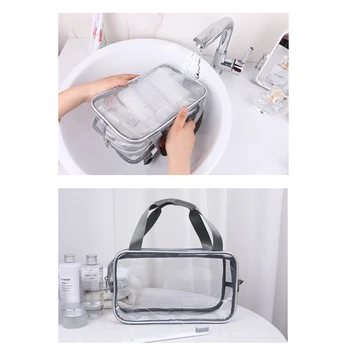 

Transparent Cosmetic Bag Clear Zipper Travel Make Up Case Makeup Beauty Storage Pouch Toiletry Wash Bath Bag Hot Sale