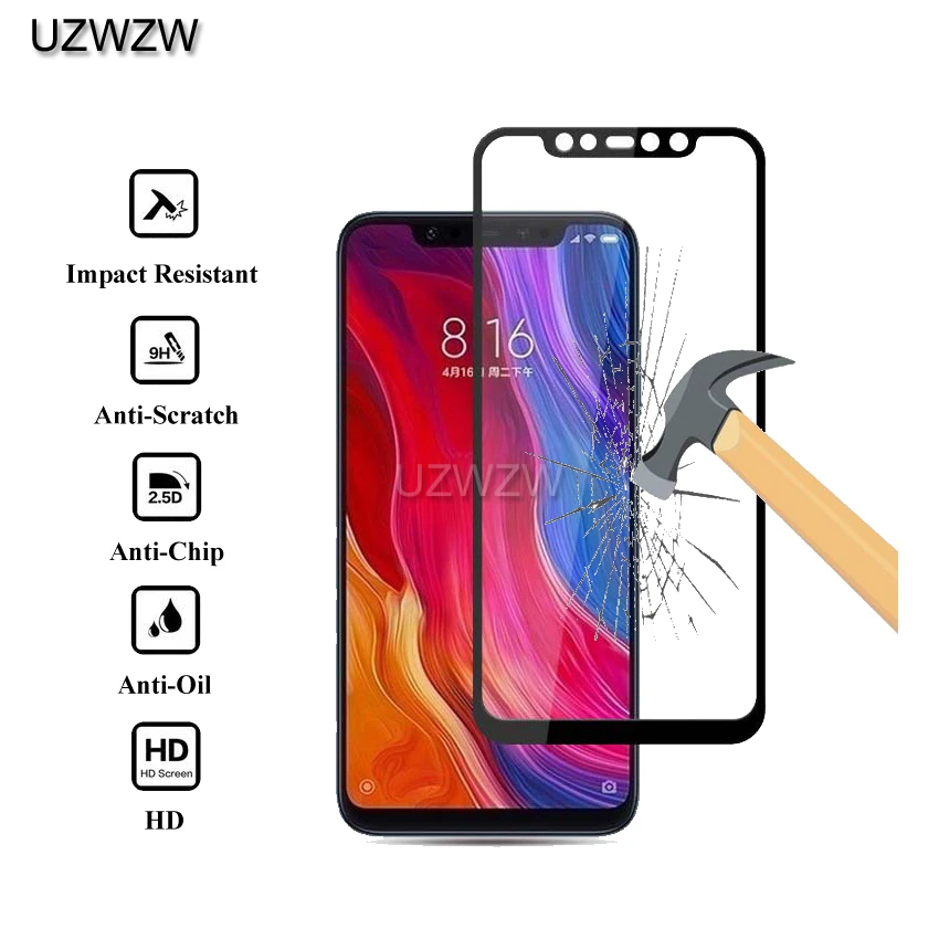 

2pcs Full Cover Tempered Glass For Xiaomi Pocophone F1 Tempered Glass Screen Protector Protective Glass For Xiaomi Pocophone F1