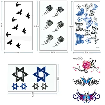 

Hipster Tattoo Sticker South Korea Tattoo Flower Men And Women Waterproof Long-lasting English Cartoon Tattoo Adhesive Paper