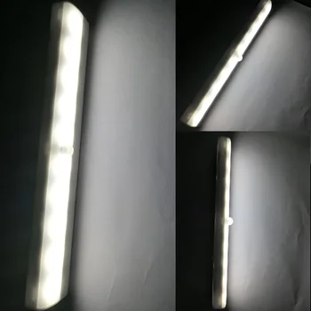 10 diod LED oświetlenie nocne do szafy lampa szafa indukcyjna lampa włączająca się podczas ruchu oświetlenie barowe oświetlenie szafki LED na podczerwień wykrywacz ruchu czujnik tanie i dobre opinie Tonewan Night Light ROUND CN (pochodzenie) motion PIR sensor night light Lampki nocne Żarówki LED Other Ogniwo suche W nagłych wypadkach
