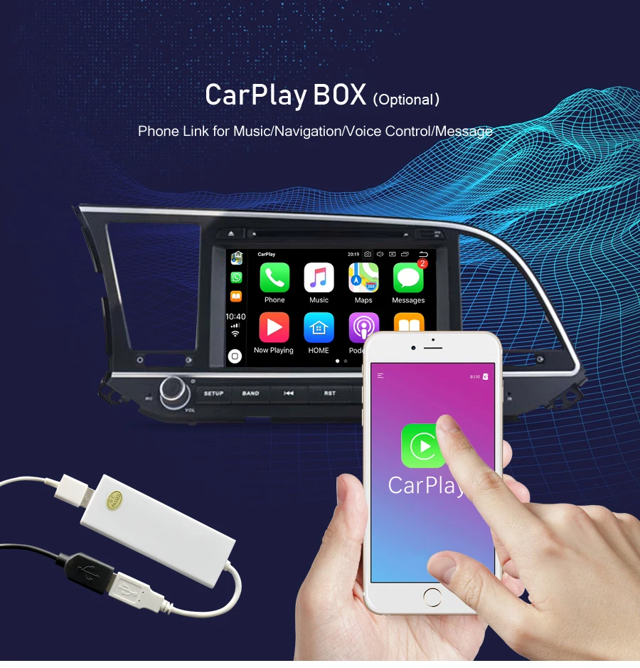 Excellent 4G RAM Android 9.0 Car Radio GPS Navigation Multimedia Stereo DVD Player For HYUNDAI ELANTRA 2016 2017 Auto Video Headunit 6