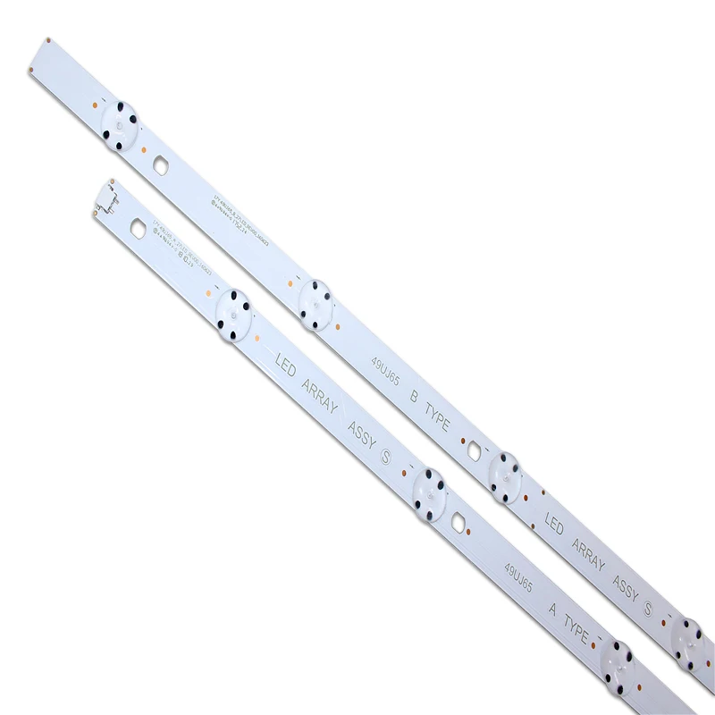 Tira de Retroiluminação Led para lg Pcs 49uj630 49lj614v 49uj634v 49uj701v 49uj670 49uj651v 49uj670 17y 49lj61 49uj65 _ a B_27led - Imagem 6