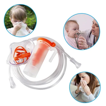 

Household Disposable Atomizer Mask Child Containing Atomizing Cup Baby Portable Connect Pipe Accessories Nebulizer Inhaler Set