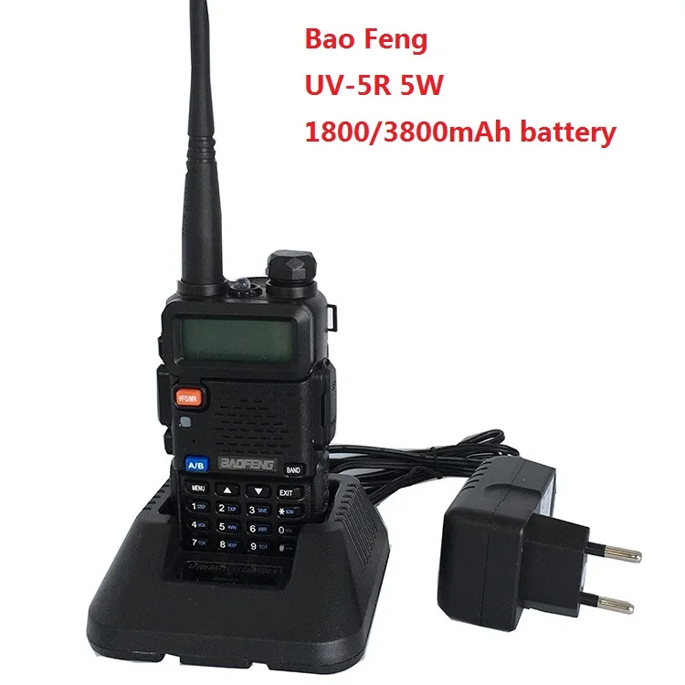 Baofeng UV-5R 3800 мАч CB радио VOX 10 км портативная рация CB радио двухстороннее радио коммуникатор для Baofeng ham raido uv5r 128CH рация - Цвет: black with 3800mah