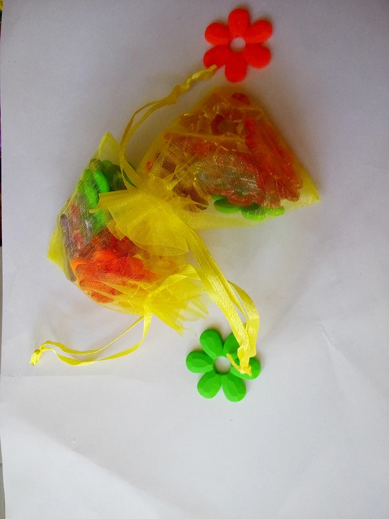 

20pcs yellow organza gift bags 17x23 party bags for women event wedding Drawstring bag Jewelry Display Bag Pouch diy accessories