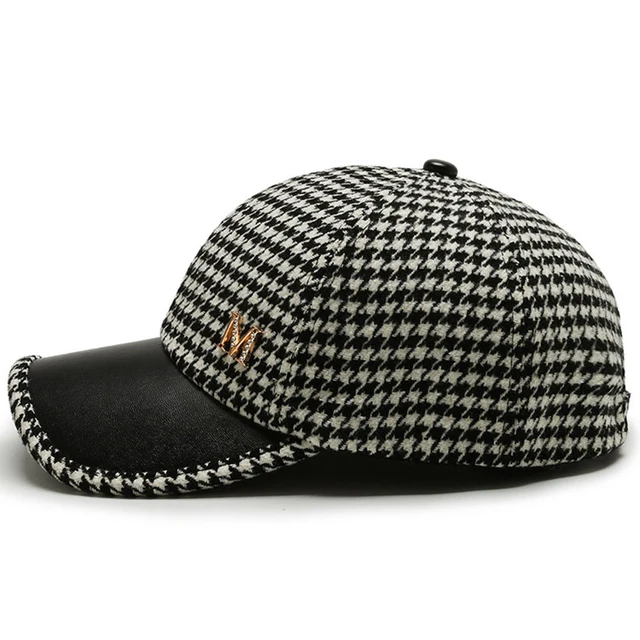 2023 Black Brown Houndstooth Baseball Caps