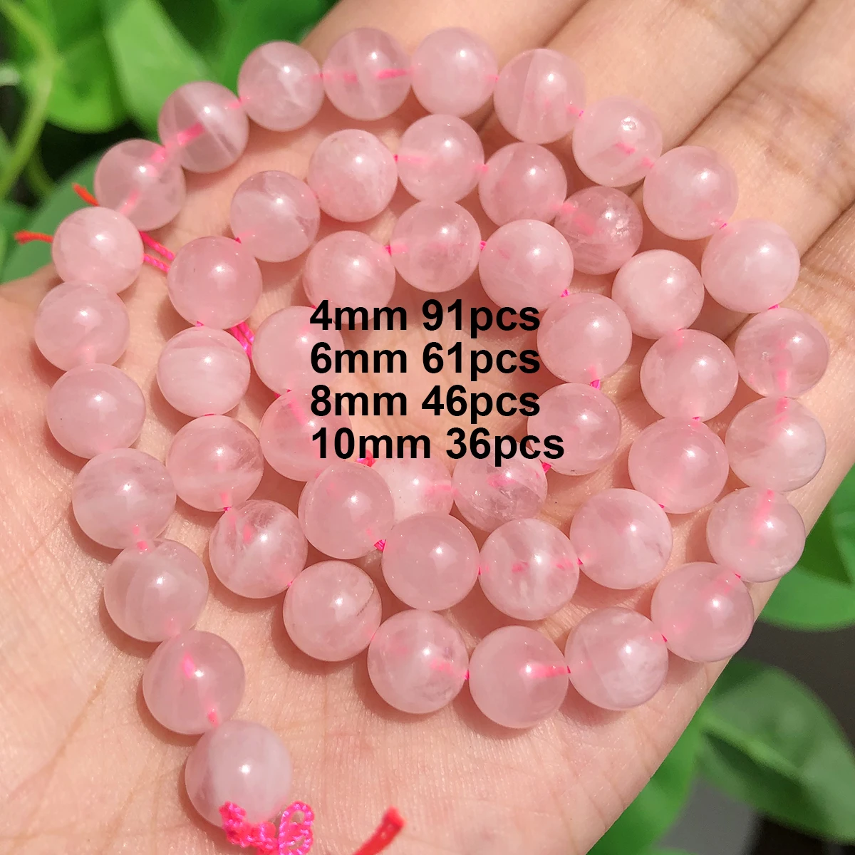 Natural Rose Quartz Beads Matte Pink Crystal Heart Faceted Round Loose Stone Beads for Jewelry Making DIY Handmade Bracelet