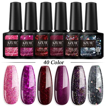 

Azure Beauty Glitter Led Gel Nail Polish Newest 10ML Soak Off Nail Art Gel Lacquer Semi Permanent Glitter UV Nail Polish