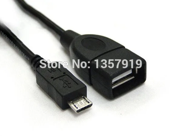 100pcs/lot Black Micro USB Host Cable OTG 10cm 5Pin Mini Usb Cable for Tablet PC Mobile Phone MP4 MP5 Smart Phone