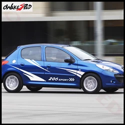 Car-Body-Both-Side-Sport-Styling-Decor-Stickers-For-Peugeot-206-Auto-Door-Accessories-Stripes-Stickers