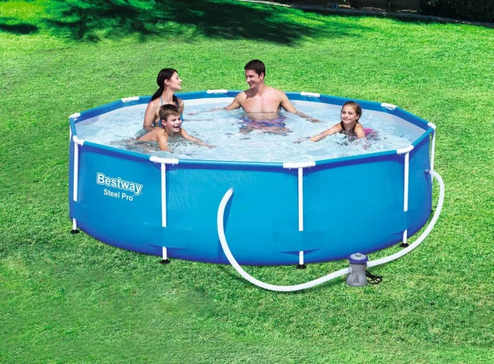 56408 Bestway STEEL PRO 305*76 см бассейн с круглой рамой для всей семьи/Dia 10 'Ht 30 "открытый