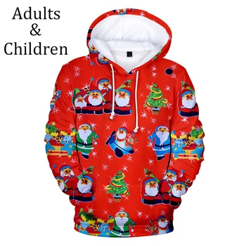 

Hot Fashion Suitable Christmas Harajuku Christmas 3D Hoodies Men women Children kids 3D boys girl 3D Hooded Sweatshirt pullovers