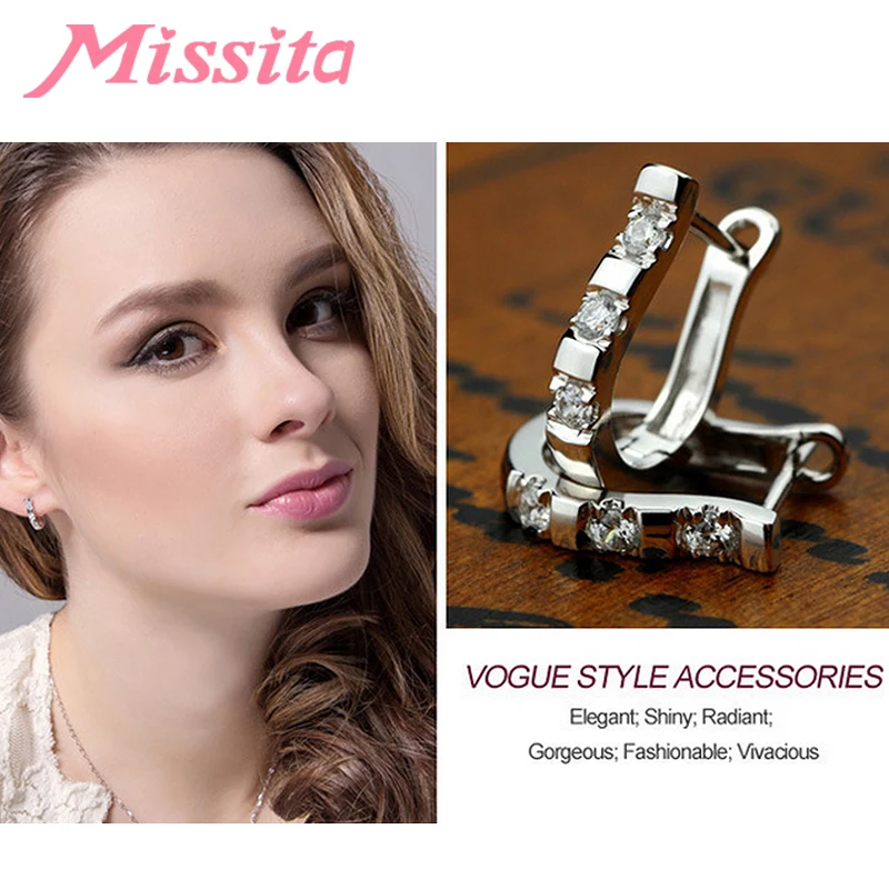 MISSITA 100% новинка 2019 модные Кристальные серьги арфы для женщин серебряные