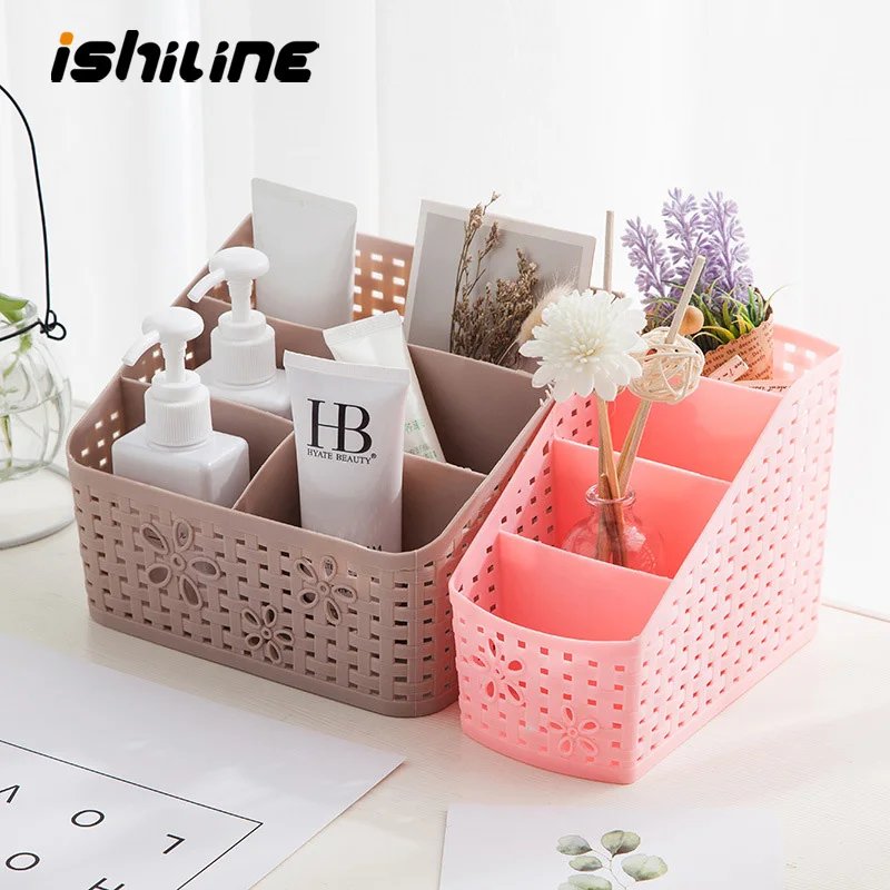 

Imitation Rattan Cosmetics Skin Care Products Remote Control Desktop Storage Box Living Room Multifuncti Box Organizer