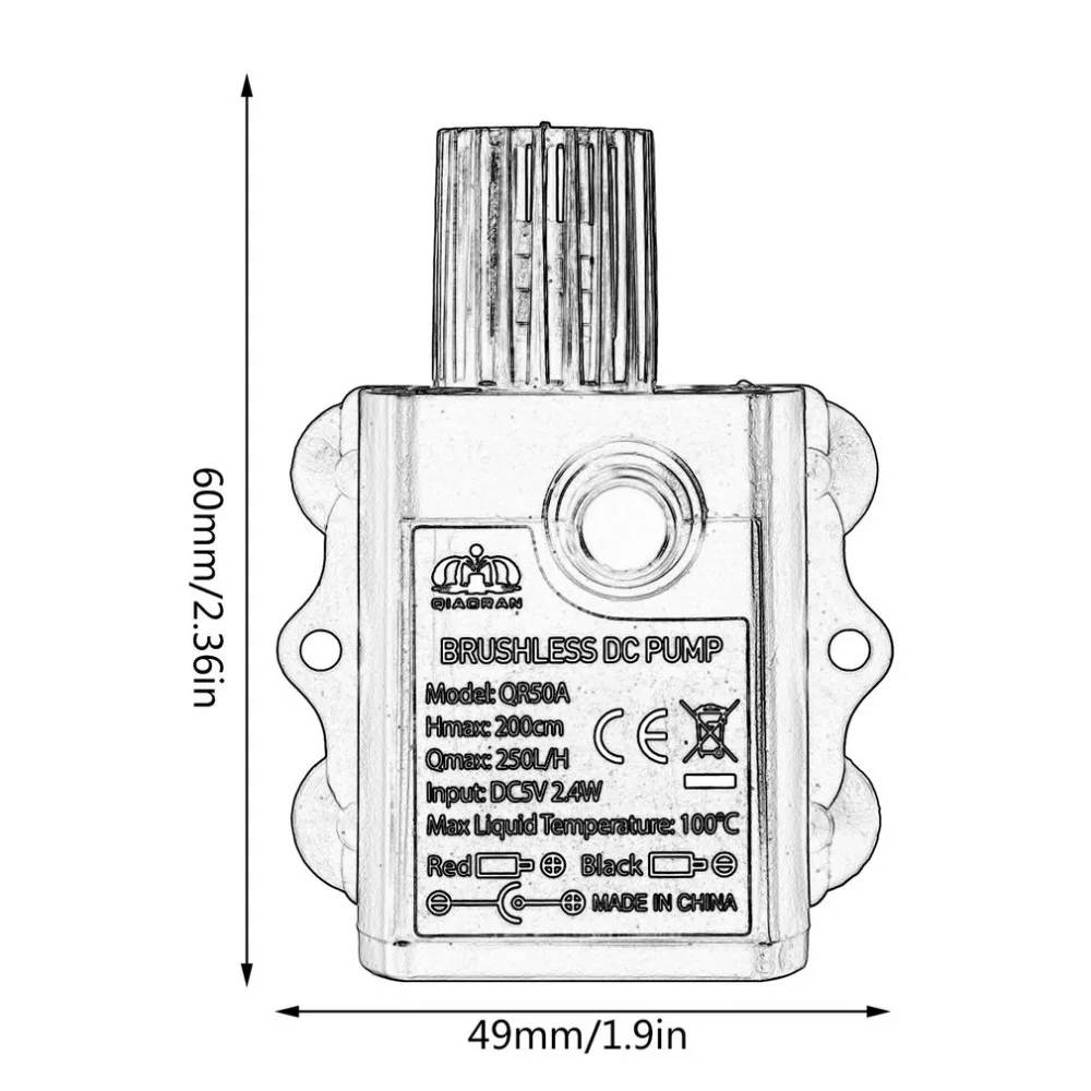 Ультра тихий USB мини Бесщеточный Водяной насос постоянного тока погружной фонтан