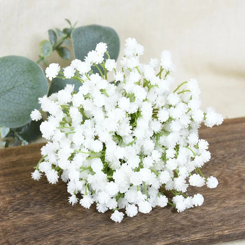 52cm Artificial Flowers Gypsophila White Baby Breath Fake Flower For  Wedding Bride Bouquet Party Home Decor Valentine's Day Gift – 101 Wedding  Products