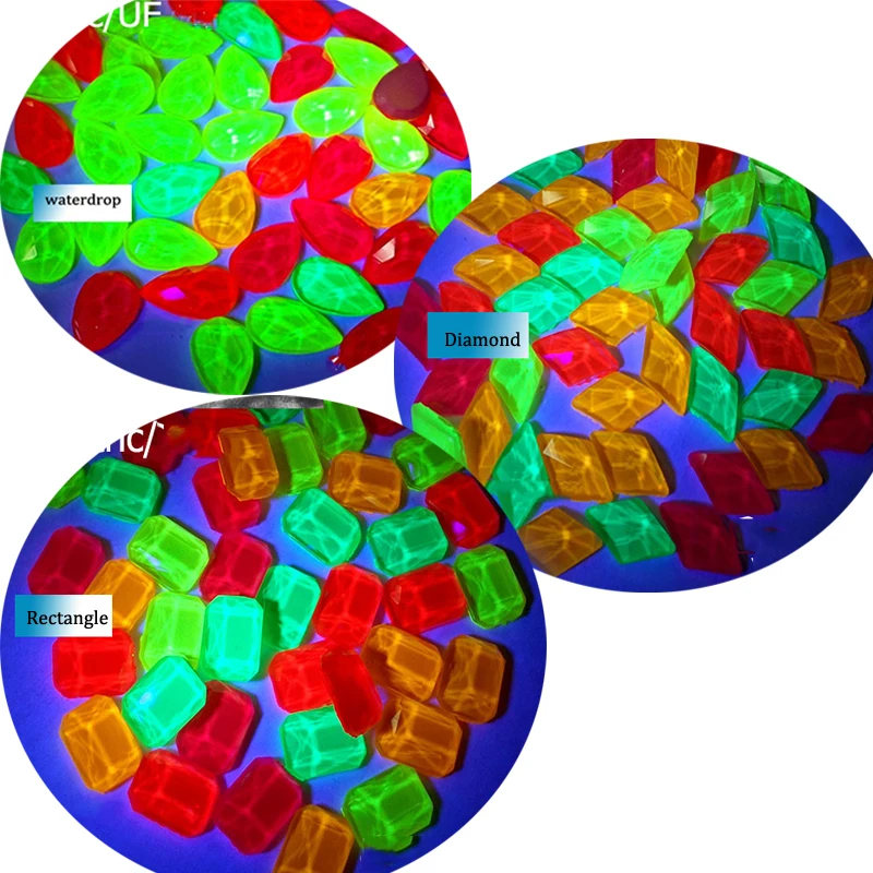 500 шт флуоресцентные лаки для ногтей плоское стекло 3D горный хрусталь стекло DIY Шарм для украшения ногтей