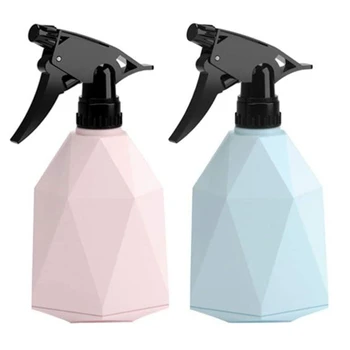 

2 Pcs Watering Spray Bottle 600Ml Pressing Sprayer Bottles Geometric Spritzer for Outdoor Indoor Household(Ran Color)
