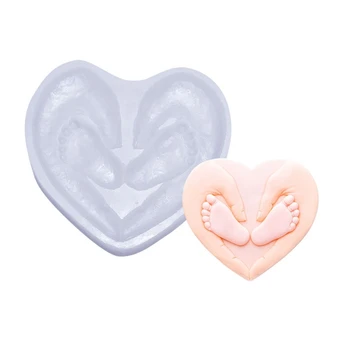 

Super Large Cake Heat Base Mold Love Mousse Cake Mold Tray Hand in Hand Love Silicone Baking Pan Food Grade Fondant Mold